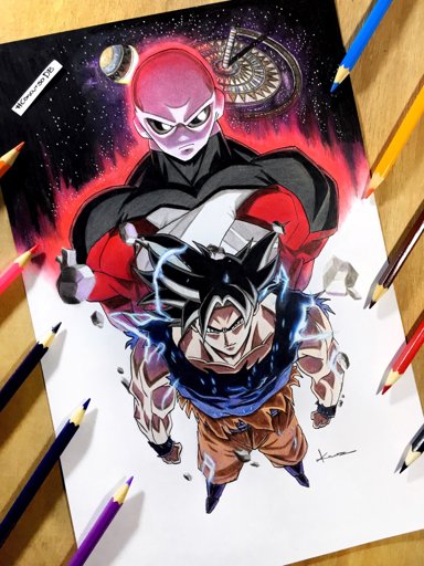ArteMaster #ConcursoDB dibujo de Goku vs Jiren🔥🐉 | •Arte Amino• Amino