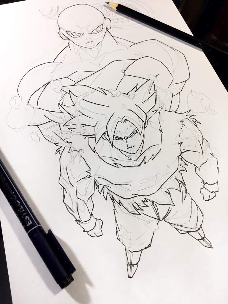 ArteMaster #ConcursoDB dibujo de Goku vs Jiren???????? | •Arte Amino• Amino