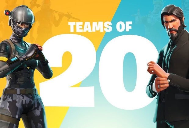 Fortnite Battle Royale Patch 3 2 0 Fortnite Battle Royale Armory - your team will consist of 5 squads of 4 and just as the 50 v 50 gamemode you will be able to see your teammates on the map as a green arrow icon