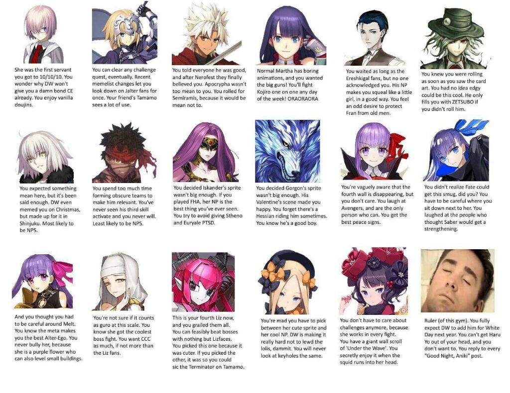 Fate grand order : servant | Anime Amino