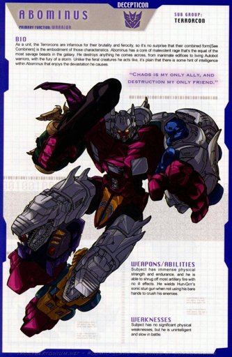 Abominus | Wiki | Transformers: The Community Amino