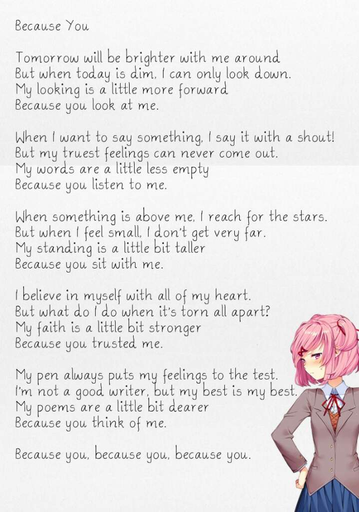 Natsuki Poem Words Ddlc Hot Sex Picture 