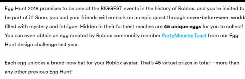 Egg Hunt 2018 Roblox Amino - on the official roblox blog roblox confirmed that there will be 45 eggs to collect which is 3 more than last years