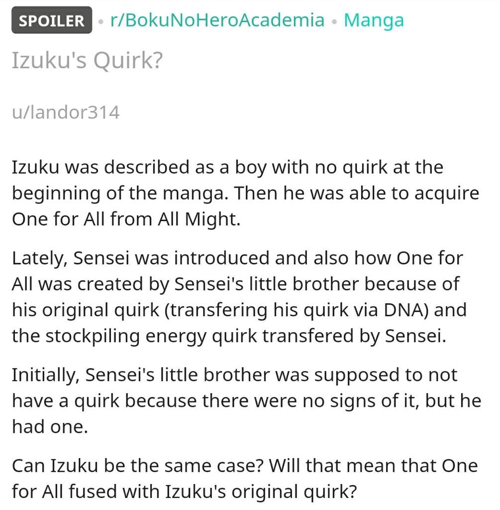 Does Izuku Have A Hidden Quirk Fandom Amino
