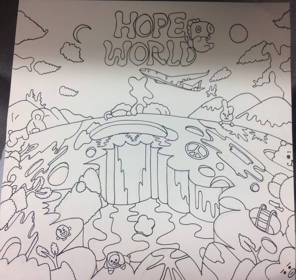 Hope World Fanart Bt21 Characters Try To Find All 7 And Comment Army S Amino