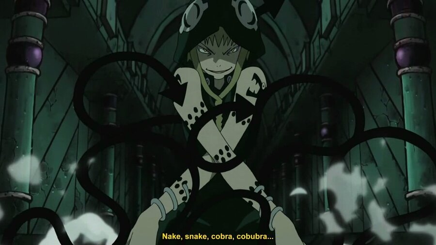 at the start medusa gorgon from soul eater is a witch that uses short range...