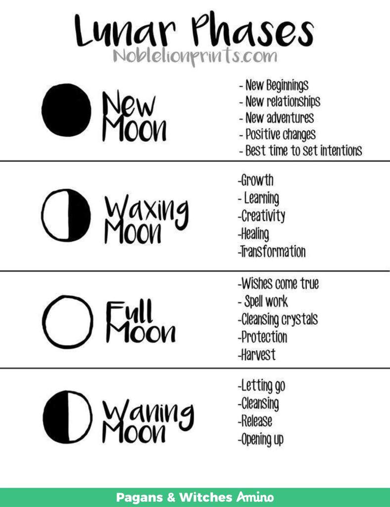 Moon Phase Cheat Sheet... | Pagans & Witches Amino