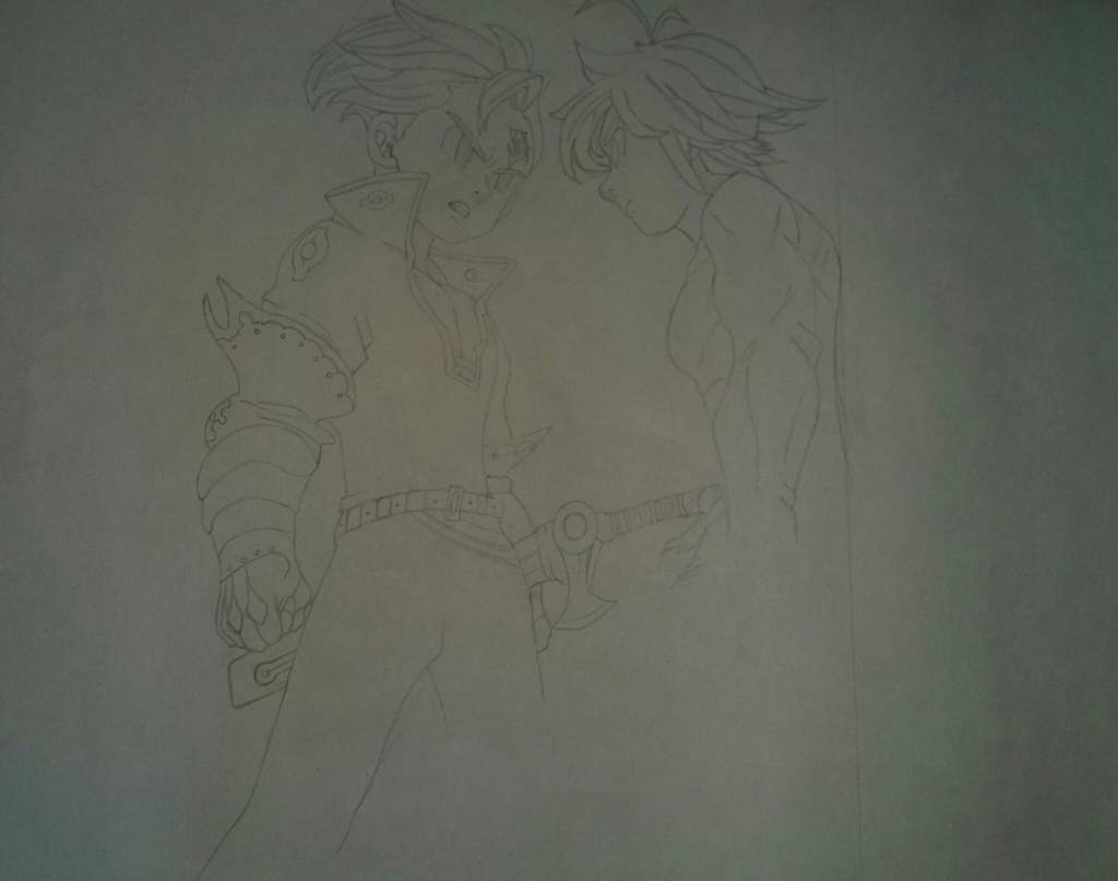 Proceso de Dibujo [Meliodas VS Zeldris] | Nanatsu No Taizai Amino™ Amino