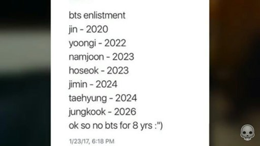BTS Official Military Enlistment Dates (+Extra Note) | BTS Maknaes ...