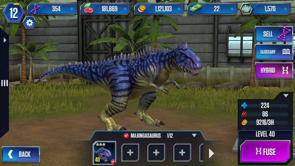 Lvl 40 Majungasaurus (jurassic World The Game) 