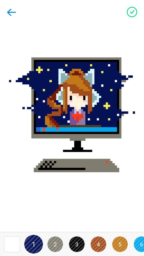 Monika Pixel Art Doki Doki Literature Club Amino