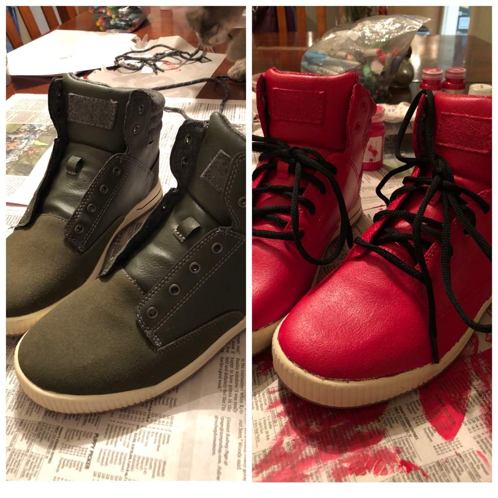 red nike shoes deku