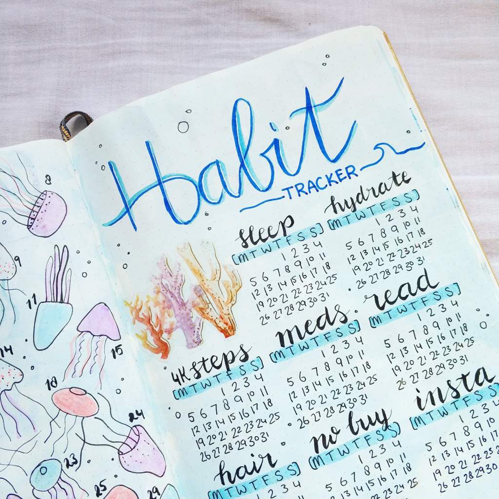 March Habit tracker 🦐 | Bullet Journal Amino