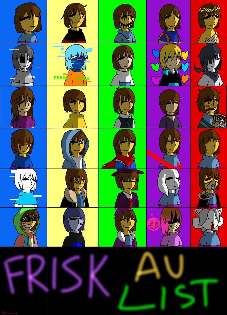 Frisk Au List Undertale Aus Amino