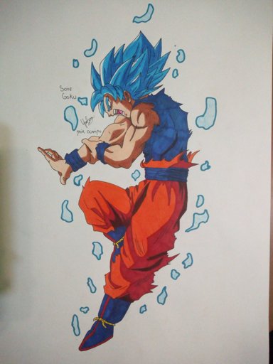 Dibujo de Goku SSJ Blue Perfecto | •Anime• Amino