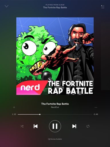 lol this song is on spotify - fortnite rap battle song