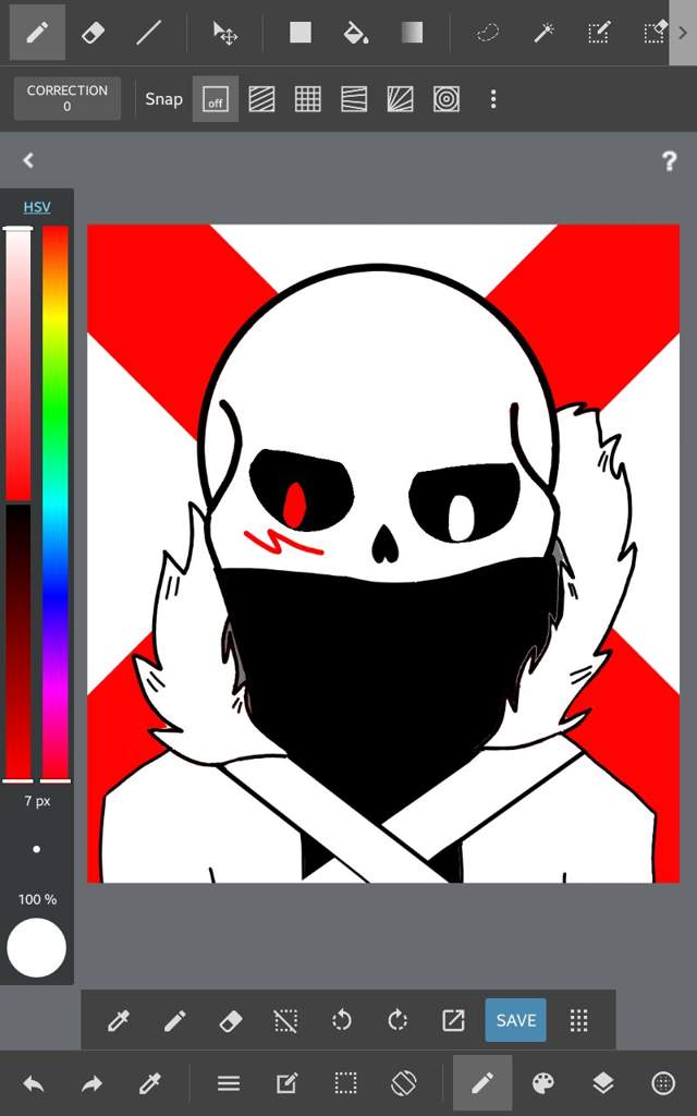 Cross sans fanart (drawn with my fingers) | Official Xtale/Underverse Amino