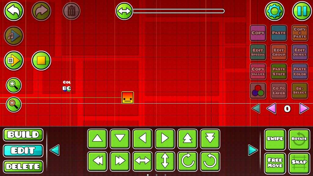 how to change background color geometry dash