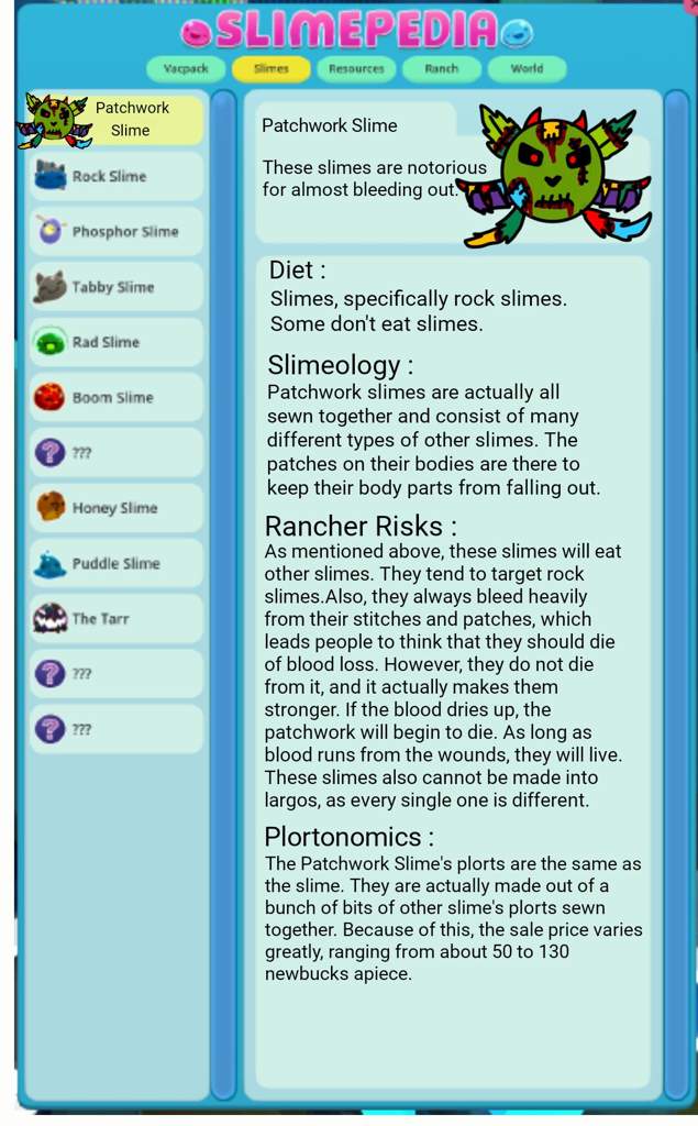 slime rancher slimepedia