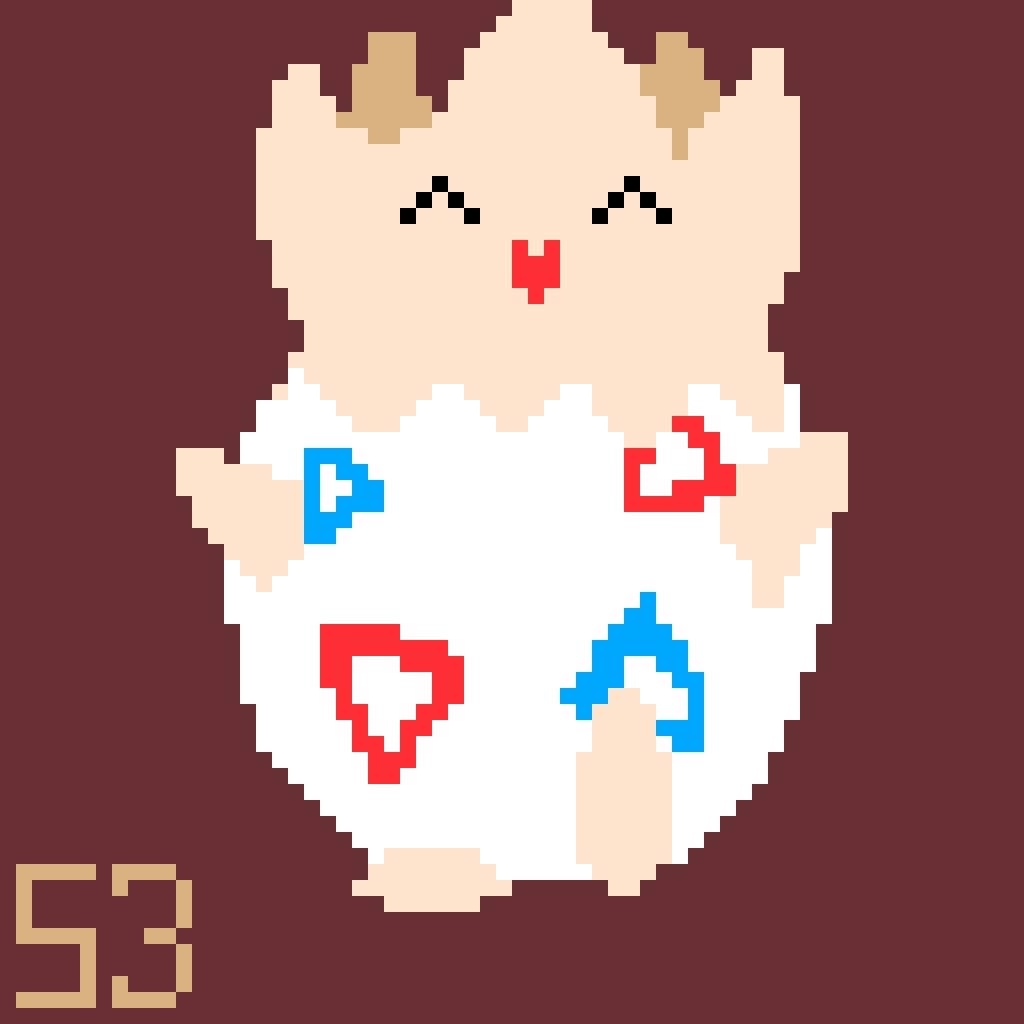 Togepi Pixel Art Amino