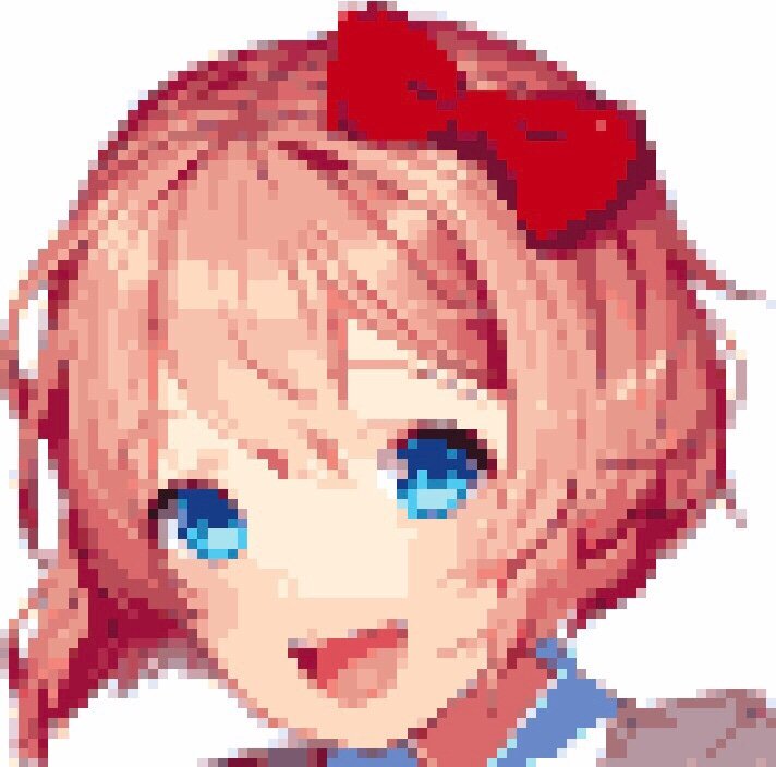 Sayori Pixel Art Doki Doki Literature Club Amino