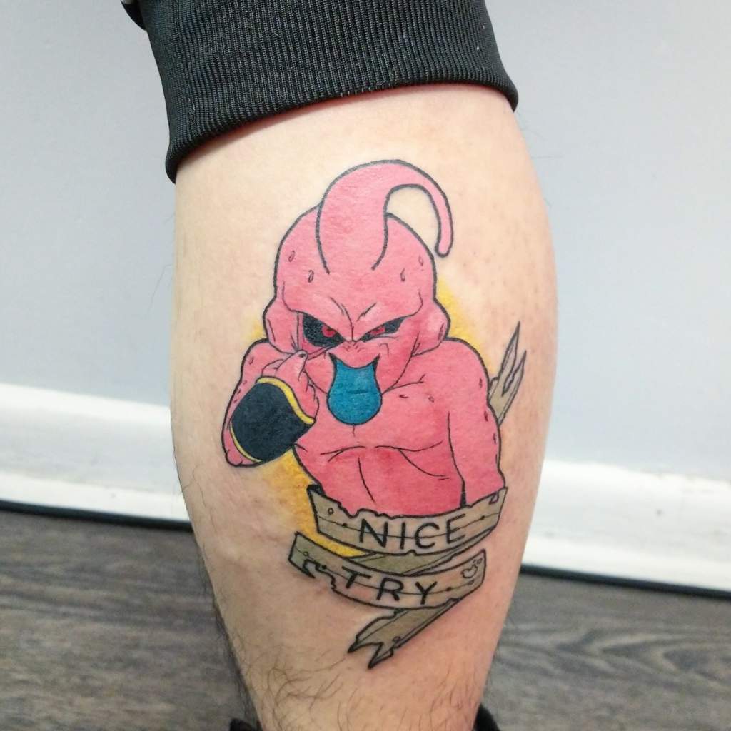 Got a tattoo of my favourite character KID BUU! DragonBallZ Amino