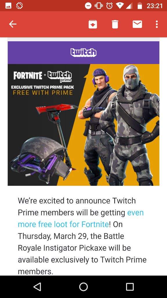 Twitch Prime Loot Pickaxe Fortnite Battle Royale Armory Amino