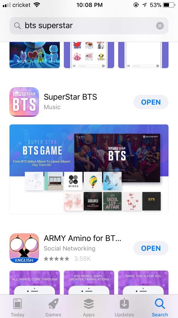 superstar bts app store