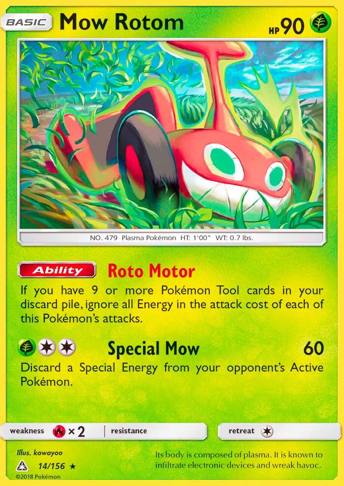 Rotom Pokemon Sun & Moon Ultra Prism Card 50/156
