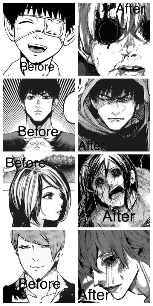 Tokyo Ghoul Before & After | Anime Amino