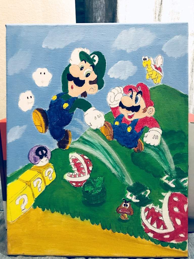 Finished my painting of Mario, Luigi, and the baddies | Mario Amino