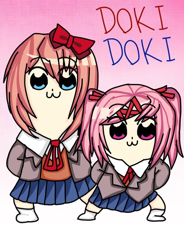 Doki pop team epic (sayori and natsuki) | Doki Doki Literature Club! Amino