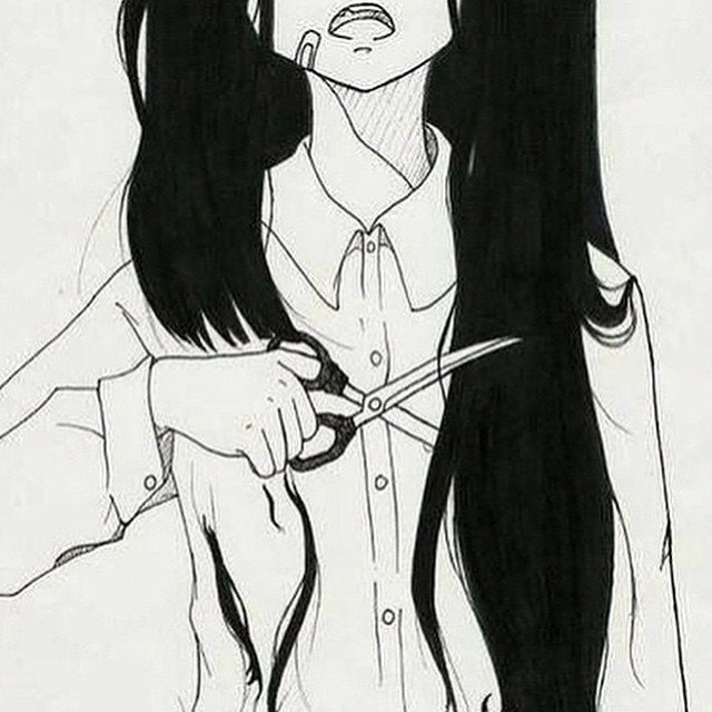 Image result for anime girl black and white