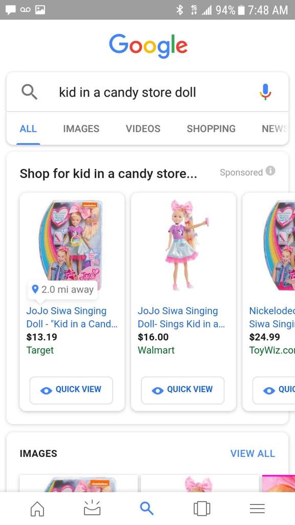 jojo siwa singing doll kid in a candy store
