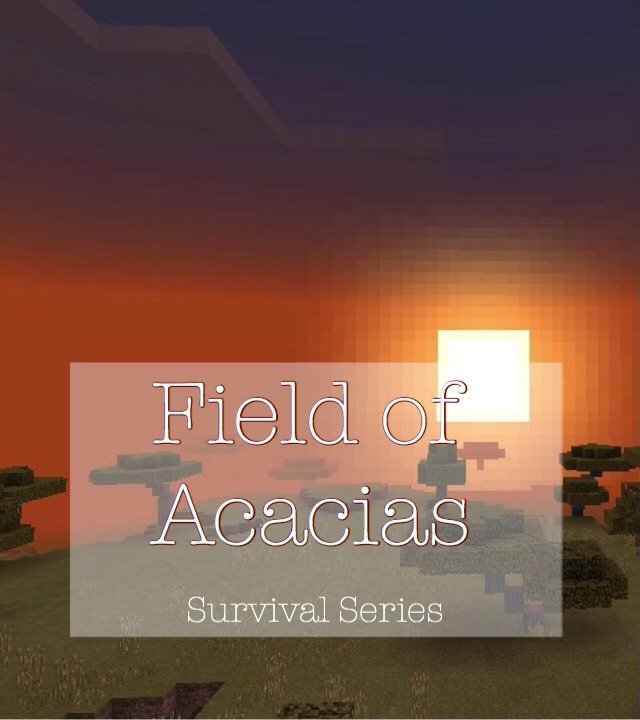 Field of Acacias (ep.1) Minecraft Amino