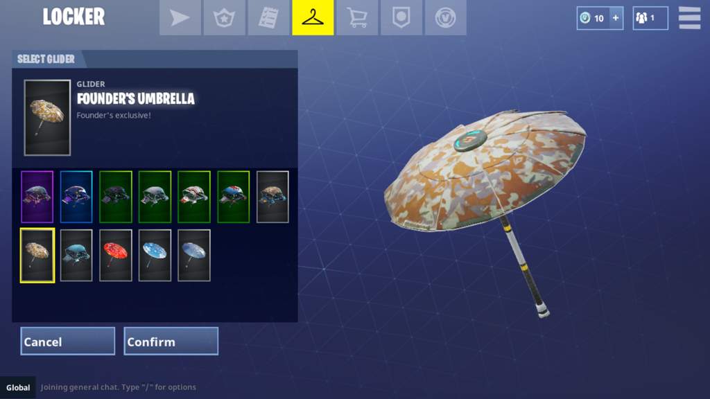 gliders - umbrella glider fortnite