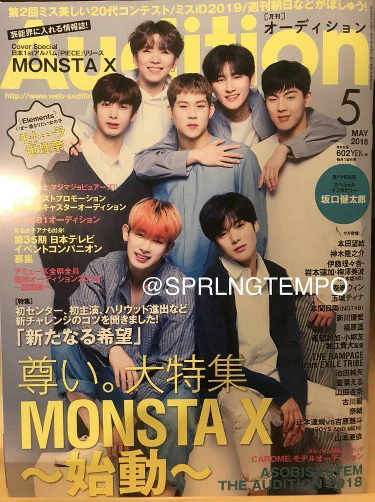 Prev Monsta X On The Cover Of Audition Japan Magazine May 18 C Sprlngtempo Asmr Monsta X Mbbid Photo Monbebe Amino