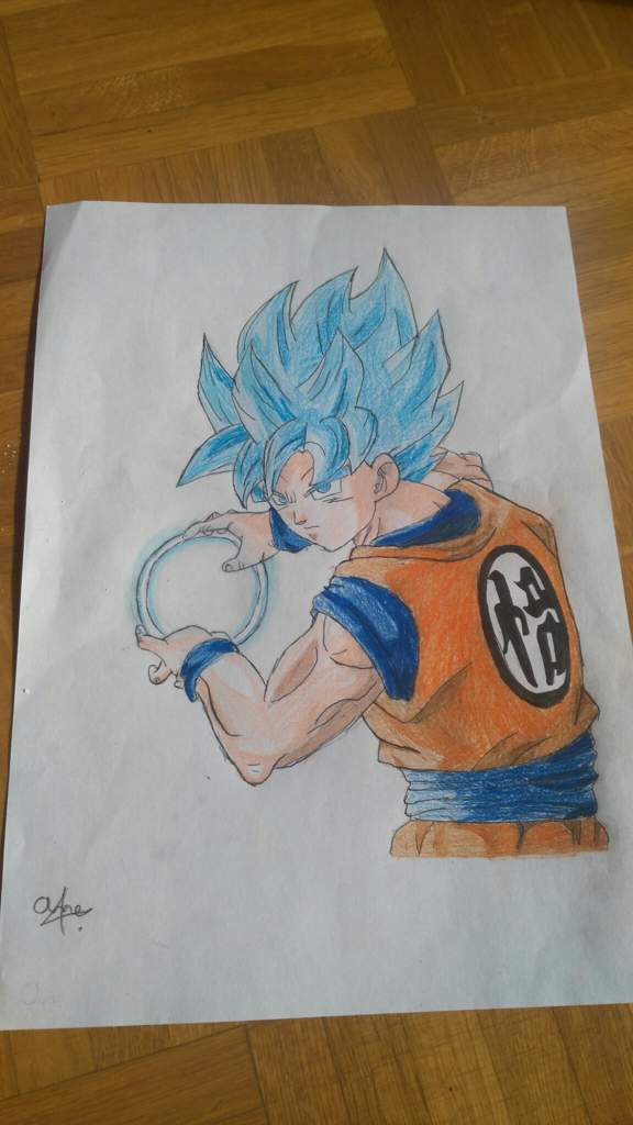 Nuevo dibujo!! Goku ssj blue | DRAGON BALL ESPAÑOL Amino
