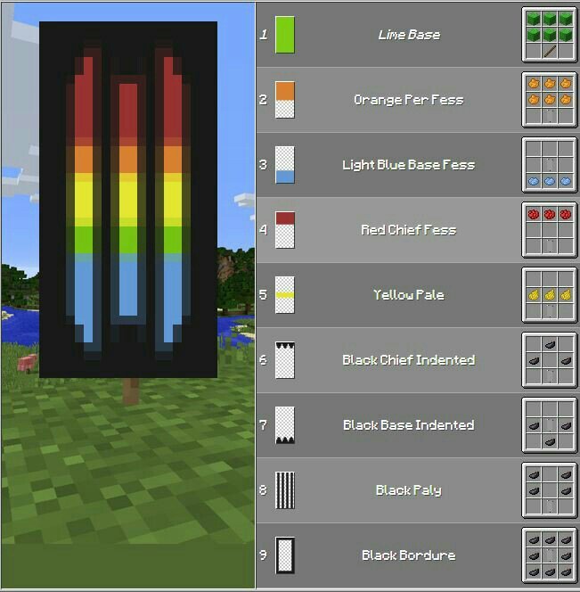 Как сделать рисунок на флаге в майнкрафт
