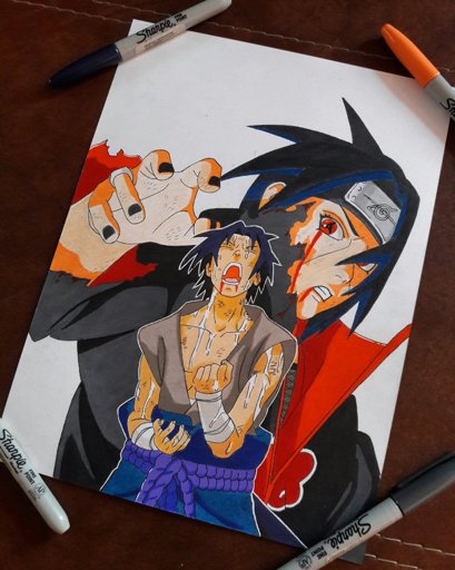 Dibujo de Sasuke e Itachi | •Naruamino• Amino