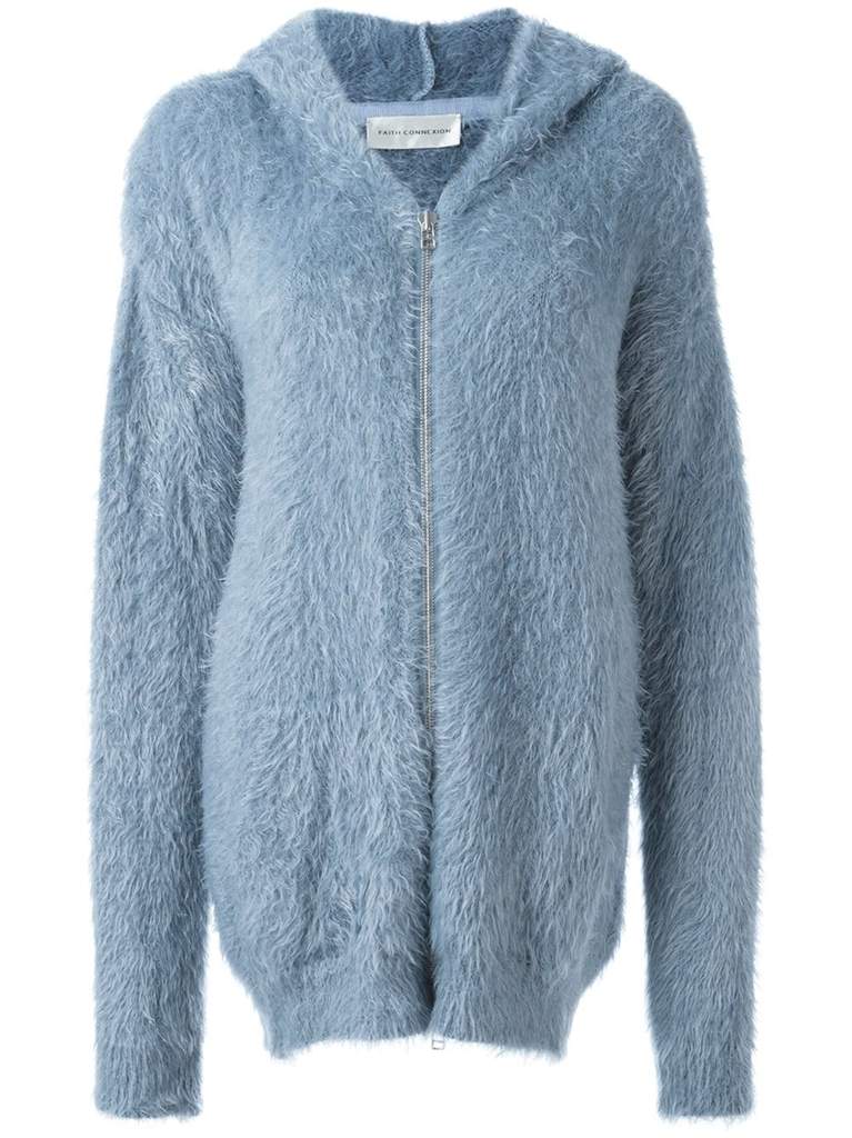 blue fuzzy jacket