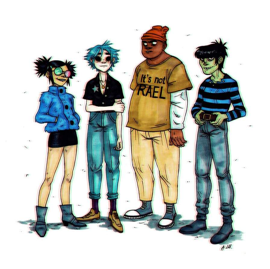 The band consists of four animated members: 2-D, Murdoc... 