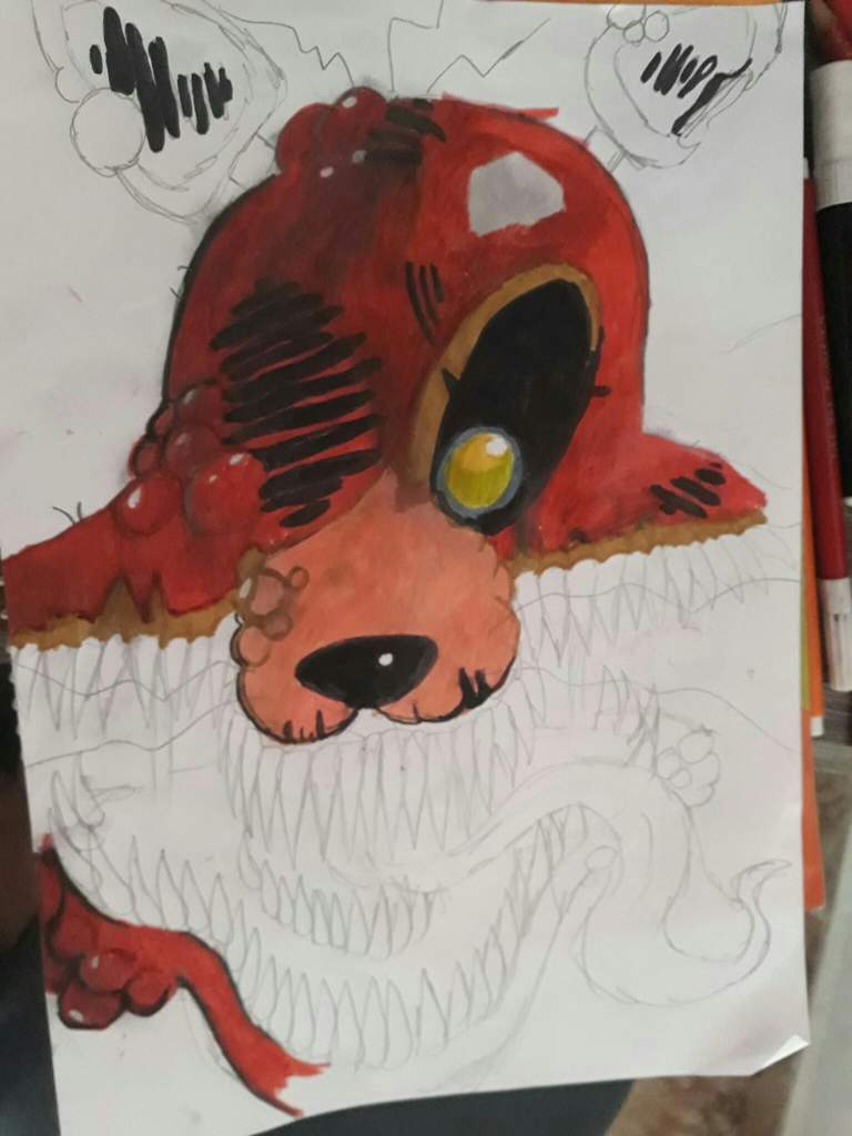 TWISTED FOXY CONCEPT ART [FanArt] | Blood? | Five Nights At Freddy's Amino