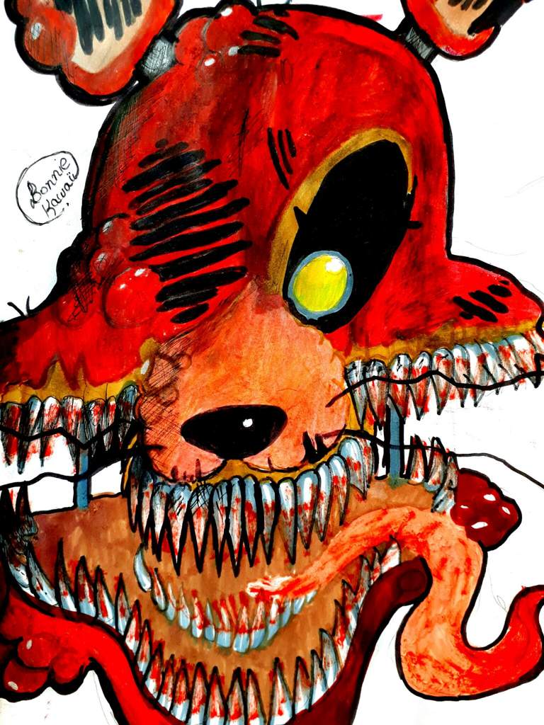 TWISTED FOXY CONCEPT ART [FanArt] | Blood? | Five Nights At Freddy's Amino