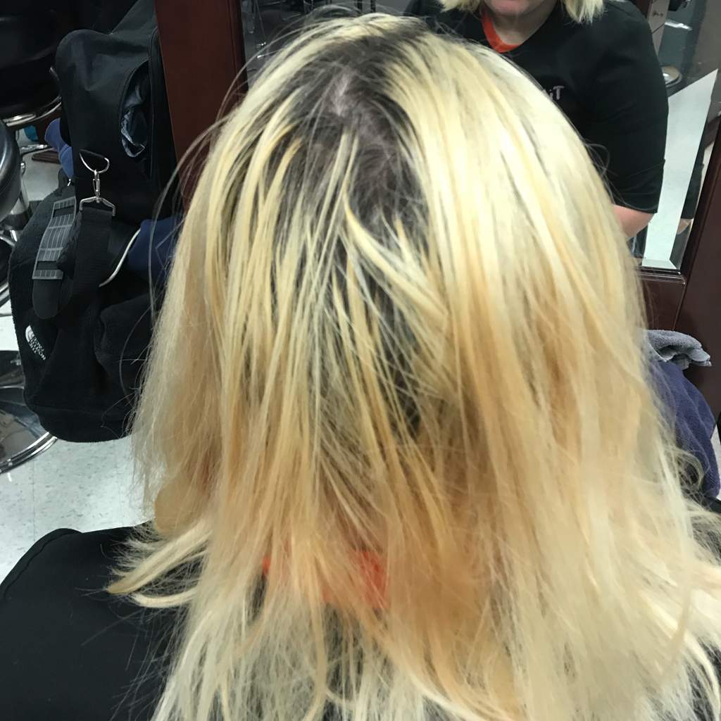 Before And After Yellow Grown Out Blonde Icy Blonde Hair Amino