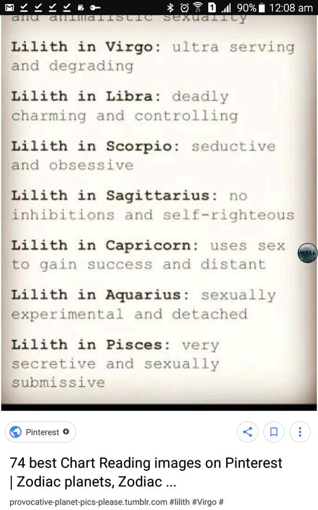 Lilith in Zodiac Sign's | ARMY's Amino