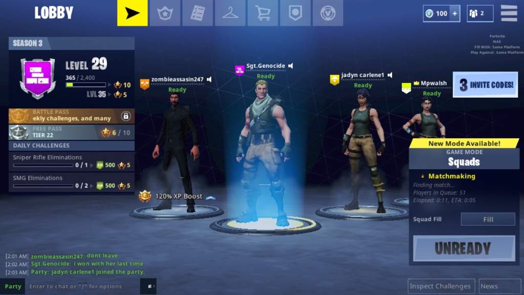 fortnite mobile - how to leave a party in fortnite mobile