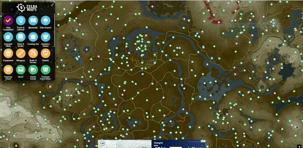 Nintendo Switch Zelda Breath Of The Wild Map