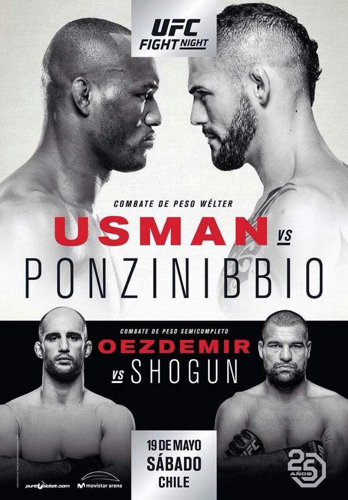 Official Ufc Fight Night Usman Vs Ponzinibbio Poster Mma Amino