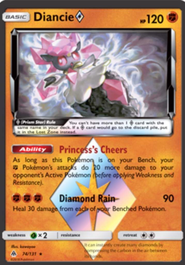 Review Rewrite Diancie Prism Star Pokémon Trading Card